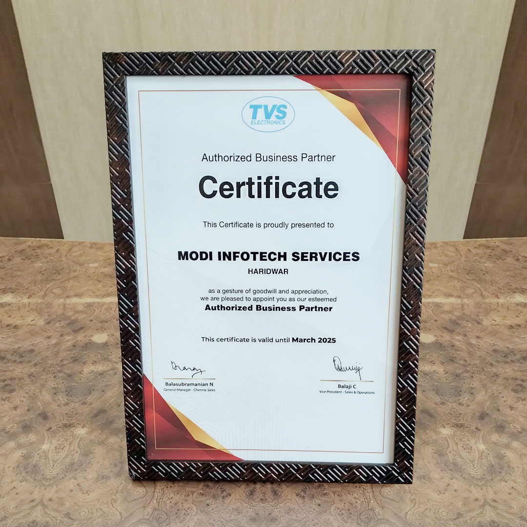 tvs distributorship certificate