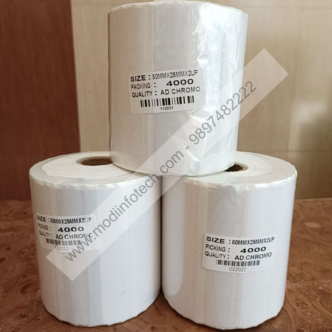 TVS Barcode Sticker Roll(Chromo)