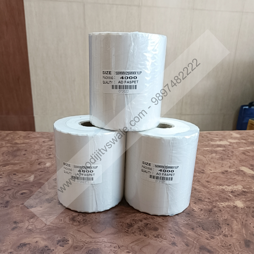 TVS Barcode Sticker Roll(Polyester)