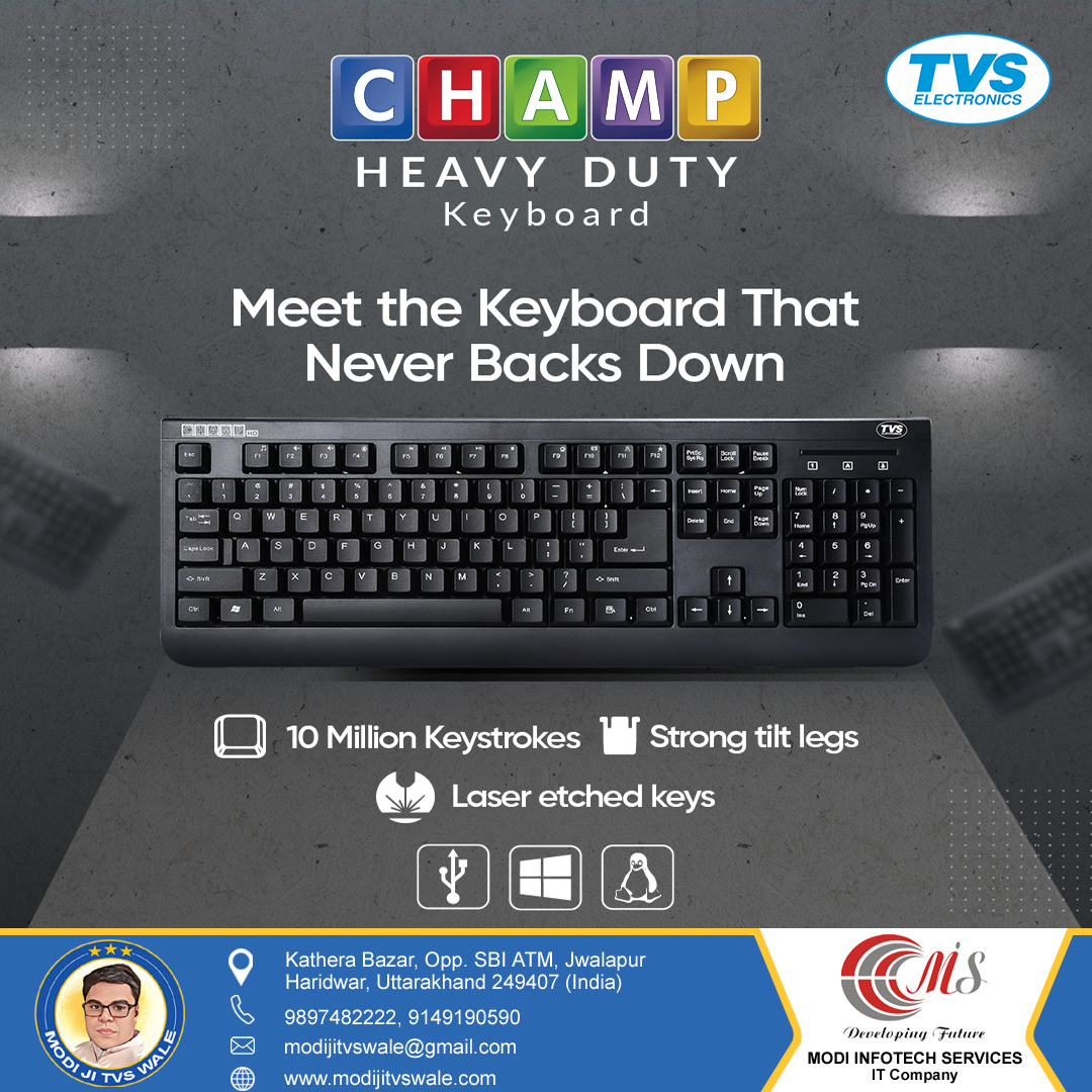 TVS Champ Plus USB Wired Keyboard