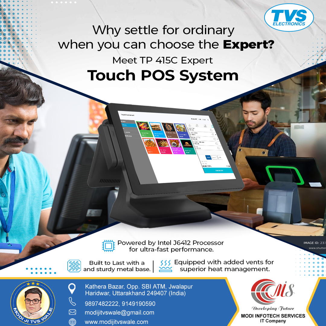 TVS TP 415c Expert Windows Touch POS System